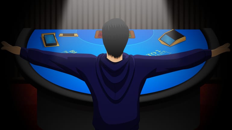 Giocatore al tavolo da casinò